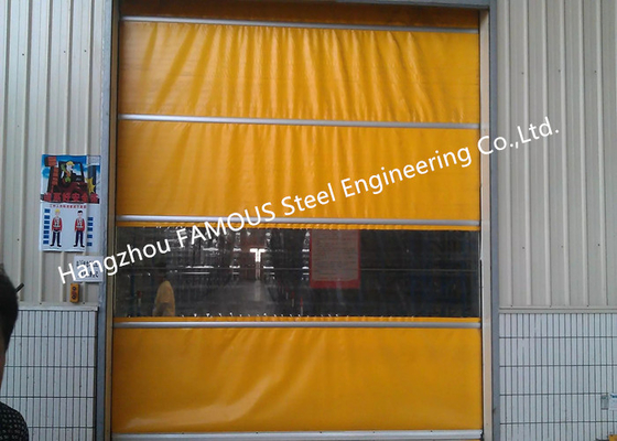 PVC High Speed Fabric Rolling Doors Hard Metal Frame Quick Response Doors Solution